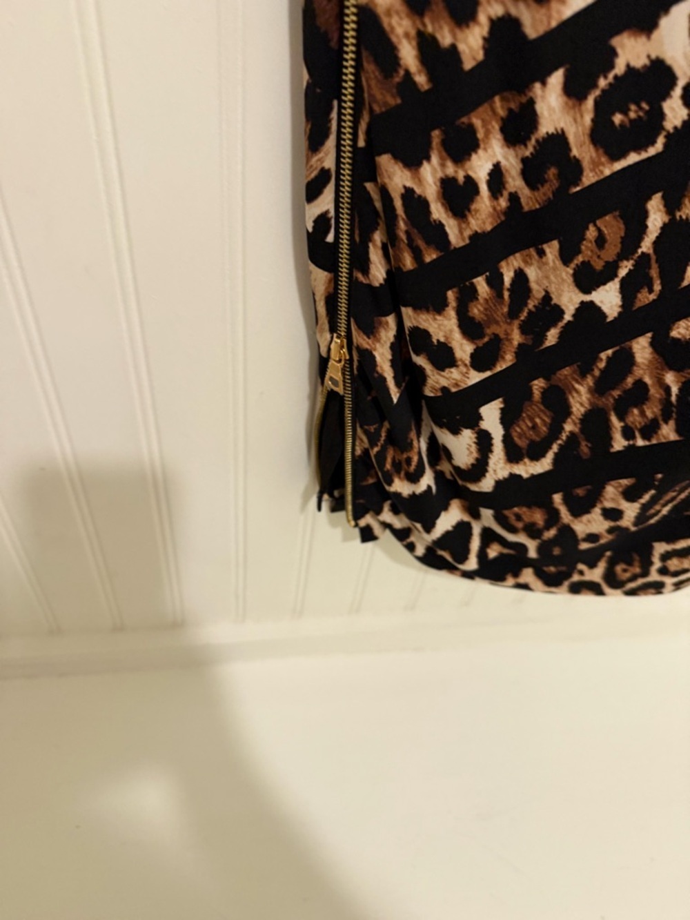 Cache Leopard-Print Sleeveless Dress in Black & Brown - Picture 3 of 6